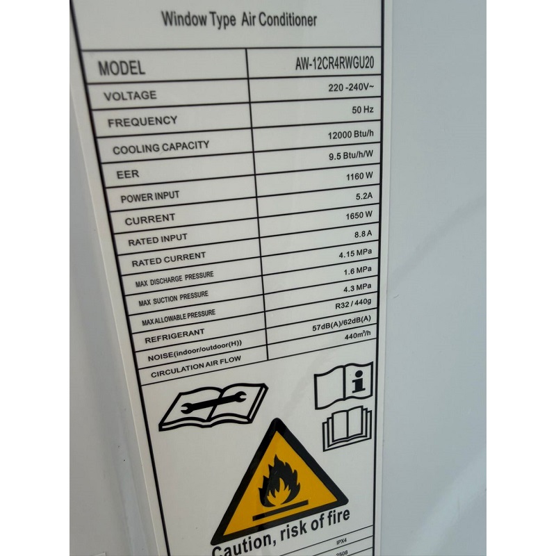 مشخصات کولر پنجرهای ۱۲۰۰۰ هایسنس مدل AW-12CR4RWGU20