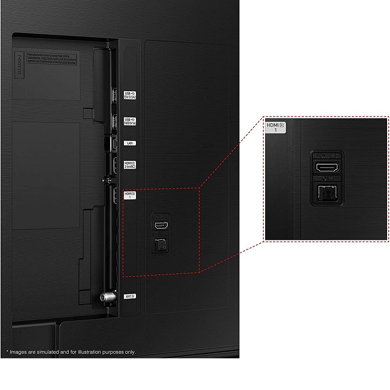 ورودی های تلویزیون 65 اینچ سامسونگ 65AU8000