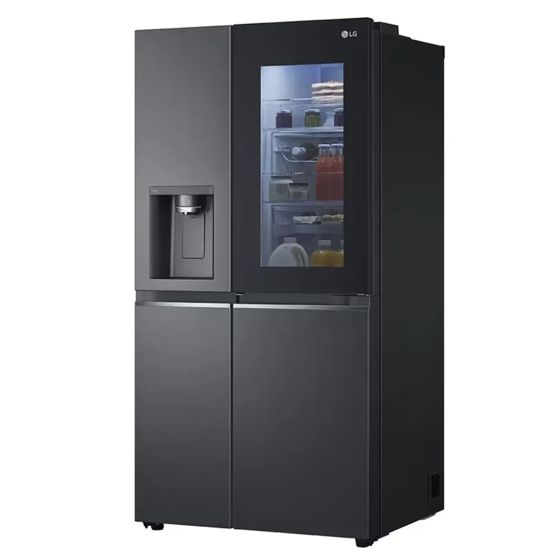 طراحی یخچال فریزر ساید بای ساید ال جی x267 رنگ دودی