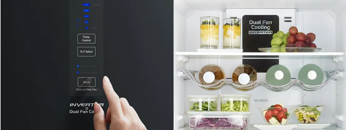سیستم خنک کنندگی دوگانه یخچال فریزر دو قلو 40 فوت هیتاچی