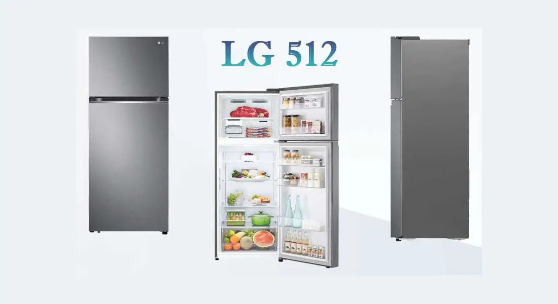 ساختار یخچال بالا پایین ال جی 512